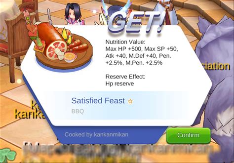 Ragnarok Mobile : Cooking Recipes {Simple List} .